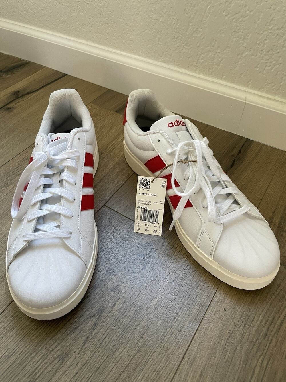 NEW adidas Streettalk 'White Better Scarlet' Casual Sneaker JP8279 Size US 13